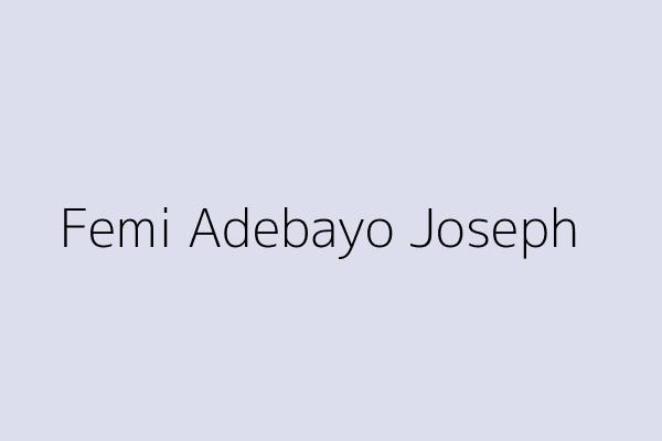 Femi Adebayo Joseph